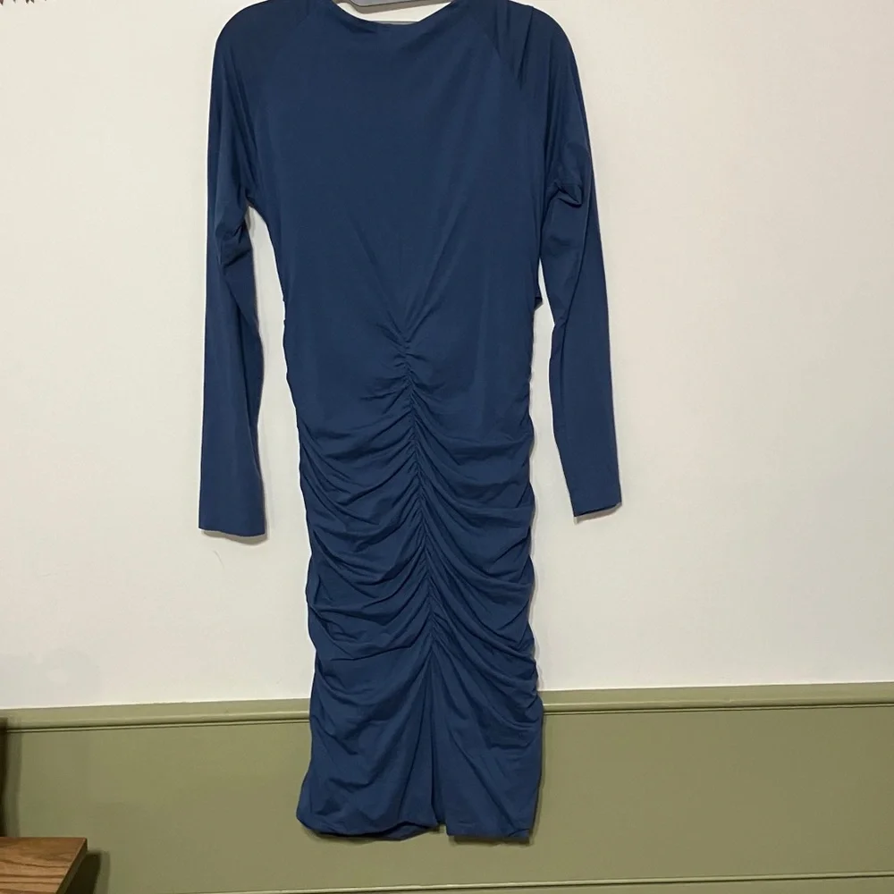 Sundance Eternal Compliments Ruched Wrap Cotton Stretch Dress size S - Picture 9 of 10